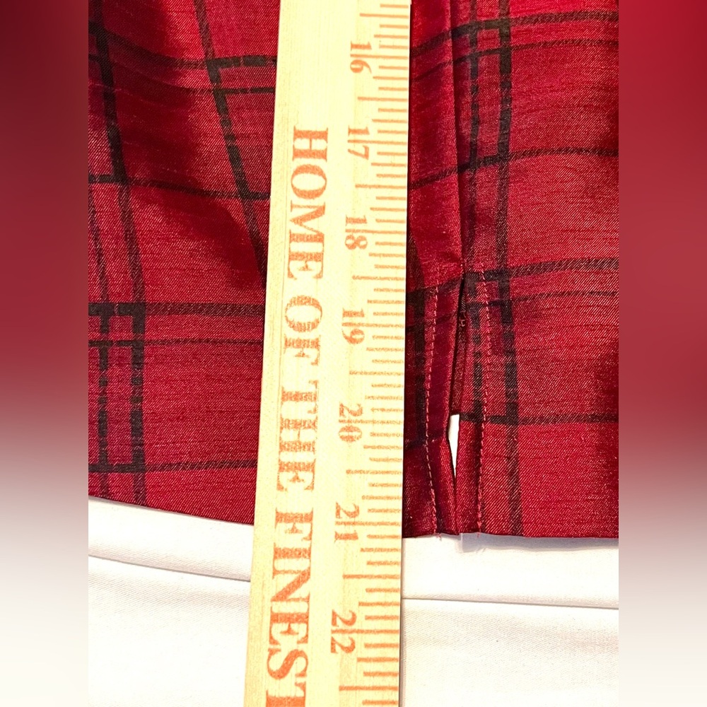 Vintage Giorgio Fiorliri Women's Red Plaid Vest-Button‎ Top-Size Large - Picture 5 of 6